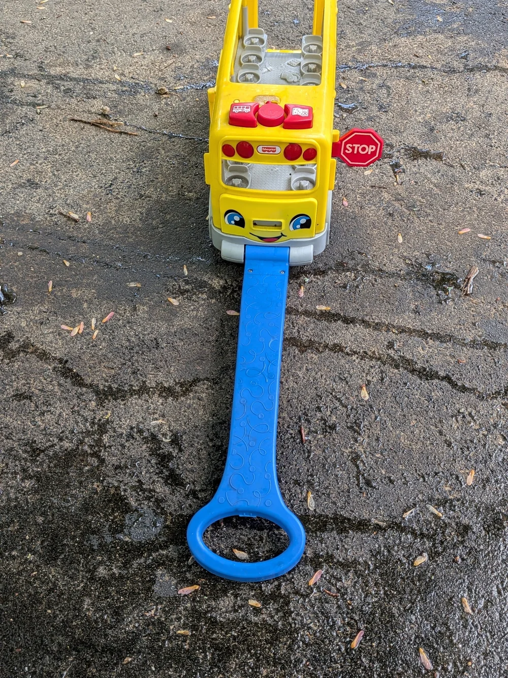 Yellow Toy School Bus Pull-Along for Kids
